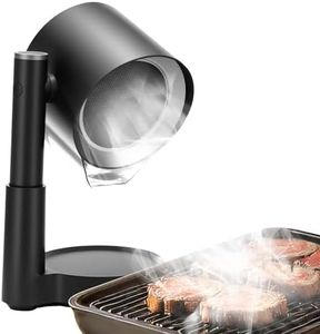 Portable Range Hood, Portable Kitchen Exhaust Fan with 3 Speeds, Triple Filter Polymer, Detachable Aluminum Filter, Low Noise, Oil Collection Cup, Kitchen Smoke Extractor for Indoor BBQ, Hot Pot, RV