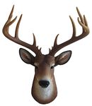 DWK Sir Magnus Brown Faux Deer Head | Wall Mounted Animal Heads | Rustic Fall Decor 21" inches