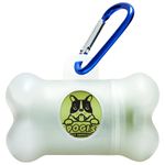 Pogi's Dog Poo Bag Holder with Metal Carabiner Clip - Includes 1 Dog Poo Bag Dispenser for Leads & 15 Plant-based Poo Bags for Dogs