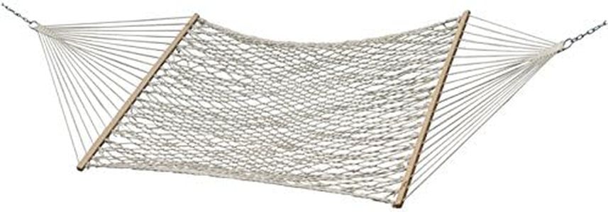 Vivere Double Cotton Natural Rope Hammock