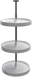 Rev-A-Shelf 18 in White Polymer Full Circle Lazy Susans 3-Shelf,