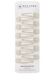 Heliums Snap Clips - Light Blonde - 5cm Metal Hair Barrettes for Women and Kids, Neutral Shades- 12 Count