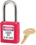 Master Lock 410KARED Lockout Tagout Safety Padlock with Key, Keyed-Alike