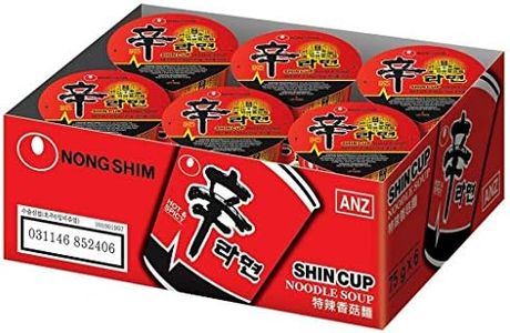Nongshim Shin Cup Noodle Soup 68 g (Pack of 6)
