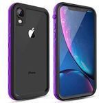 FXXXLTF Apple iPhone XR Case, Full-Body Protective iPhone XR Waterproof Case, Shockproof Snowproof Clear Cover Cases for iPhone XR (6.1 Inch,Black)