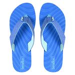 United Colors of Benetton UCB Women's Multi-Layered High Fashion Comfortable, Blue EVA Flip Flops and house slippers