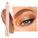 Oulac Bronze Eyeliner Pencil Waterproof Eye Shadow Stick Smooth and Durable, Shimmering Glitter Finish, Blendable Eyes Makeup, Vegan & Cruelty-Free, (02) Gold Cone