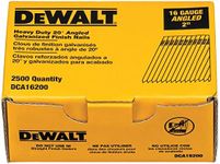 DEWALT Finish Nails, 20-Degree, 2-Inch, 16GA, 2500-Pack (DCA16200)