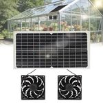 XPJBKC Solar Fan Greenhouse, 16V 16W Solar Powered Fan, Waterproof Solar Panel Kit with DC Fan for Small Chicken Coops, Greenhouses, Sheds, Garage, Attic, Pet Houses