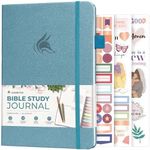 Clever Fox Bible Study Journal – Church Notes Notebook – Note Taking & Journaling Kit – Faith Based Religious Gifts & Accessories (Aquamarine)