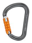 PETZL - William, Locking Carabiner for Belaying, Triact Lock, Gray