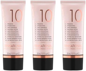 Catrice Ten!sational 10 in 1 Dream Primer, Nude, Anti-Aging, feuchtigkeitsspendend, natürlich, vegan, UVA- und UVB-Filter + SPF 15, ohne Parabene, Nanopartikel frei, 3er Pack (3x30ml)