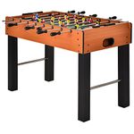 Soozier Foosball Table, 48'' Wooden Soccer Game Table, w/ 8 Rods, 2 Balls Suit for 4 Players Perfect for Arcades, Pub, Game Room