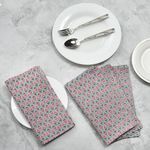 CPC Cloth Napkins Set of 6 Cotton Printed Dinner Block Print Napkins I Wedding Cocktail Cloth Floral Napkins I 18x18 in I Greyish Teal