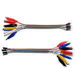 Oiyagai 2 in 1 Alligator Clip to Dupont Wire 10pin 20cm Male, Crocodile Clip to Jumper Wire 10pin 20cm Female for Test Lead Arduino/Raspberry Pi/Orange Pi