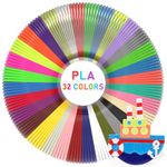 FIROS 3D Pen Filament Refills, 32 Colors 3D Pen PLA Filament, Each Color 9.84 Feet, Total 315 feet 3D Printing Pen PLA Filament, Compatible with SCRIB3D MYNT3D 3D Pen, Not Suitable for 3Doodler