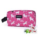 Small Cooler Bag Freezable Lunch Bag for Work School Travel,Small Lunch Bag,Small Insulated Bag for Kids/Adults,Freezer Lunch Bags,Mini Lunch Bag Fit for Yogurt,Suit for 3+(red unicorn)