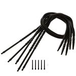 BudPro Hookah Disposable Hoses Pack of 9, Black + Mouthtips and Grommet (9)