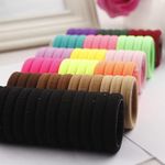 RosePetals Hair Rubber Bands Pack Of 90 Pieces Elastic Cotton Stretch Hair Ties. Ponytail Holders. (Pack Of 90 Pcs), Multicolor