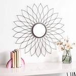 Safavieh Home Ravin Champagne Flower Sunburst 35-inch Decorative Accent Mirror