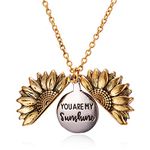 GIFTPRAMD You Are My Sunshine Sunflower Boys Necklace Quarantine Birthday Decoration 2-Side Version Engraved My Only Sunshine For Birth Gift (Quarantined 2020 Birthday 40Th-You Are My Sunshine)