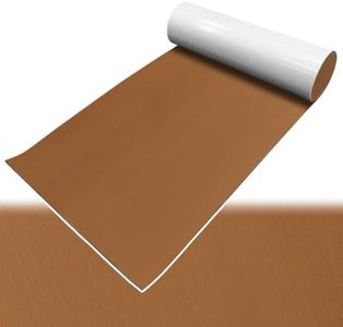 Hjdeck Boat Flooring EVA Foam Boat Decking Sheet Brown Marine Carpet for Boats Yacht Kayak Motorboat Helm Cushioning Pad Cooler Tops Seating RV Steps Garden Golf Cart Self Adhesive Non Slip Mat