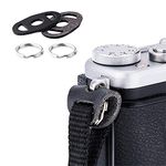 Camera Strap Eyelet Lug Split O Ring Adapter & Leather Cover for Nikon ZFC Z fc Sony ZV-E10 A6600 A6500 A6400 A6300 A6100 A6000 A7C A7R IV A7S III II Fujifilm X-E4 X-T4 X-T3 X-S10 X-T30 X-Pro3 X100V