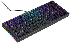 Glorious Gaming GMMK PRO 75% Barebones Black (Frame Only) - Modular Mechanical Gaming Keyboard, TKL Size (75%), 3.3lb Frame, RGB, Fully Customisable, 5-Pin Switch Support