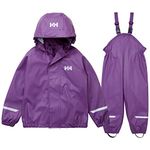 Helly Hansen Kids Unisex K Bergen 2.0 Pu Rainset, 678 Crushed Grape, 6