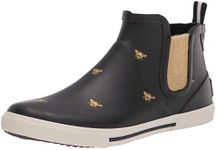 Joules Women's Wellington Rain Boot, UK, Black Gold Bee, 5 US