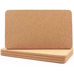 KITLAB Cork Trivet, High Density Fine Particle Thick Cork Trivets for Hot Dishes, 12 x 7 Inch Heat Resistant Cork Coaster, Rectangle Cork Placemats Cork Hot Pads for Kitchen, 4 Pcs