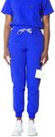 Members Only Women's Valencia Jogger Scrub Pant with Rib Bottom Leg (Royal Blue, 2XL)