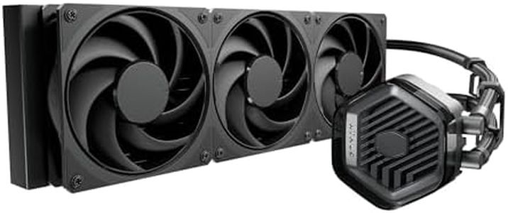 Cooler Master 360 Atmos Stealth High Performance Close-Loop AIO Liquid Cooler, R9|i9 Dual Chamber Pump, Customize Cover, Mobius 120 PWM, AMD Ryzen AM5|4, Intel LGA 1851|1700 Platform