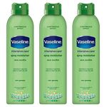 3x Vaseline Intensive Care Spray & Go Aloe Soothe Spray Moisturiser 190ml