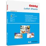 Oddy A4 Self Adhesive Paper Bar Code Stickers for Laser & Inkjet Printers - 24 Labels per Sheet - Pack of 100 Sheets