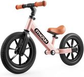 SYNCFUN 12'' Toddler Balance Bike, Lightweight Toddler Bike for 2, 3, 4, 5 Year Old Boys and Girls, Anti-Skid Tires, No Pedal Kids Bike, Easy Adjustable Seat and Handlebar, Gift Bike for Kids (Pink)