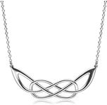 Sterling Silver Oxidized Celtic Infinity Knot Necklace, 18"