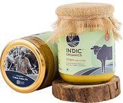 Indic Organics Forest Grazing Rare Malnad Gidda Desi Cow's A2 Ghee|Ayurvedic & Medicinal Bilona Ghee|Combination Of Naturally Balanced Omega 3:6:9 Ratio (250 Ml)