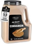 Fresh Finest Bulk 5LB Ground Cinnamon Powder - Kosher Certified Cinnamon Powder, Perfect for Desserts, Hot Tea, Cider, Meat Rubs, and More - 5 LB