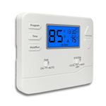 Programmable Thermostat, Multi-Stage, 2 Heat/2 Cool, Advanced Thermostat for Enhanced Home HVAC Systems, Blue Backlight