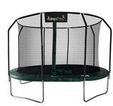 10ft x 7ft Jump PRO Xcite Oval Trampoline. Green Padding Strong Sturdy High Specification with Inner Enclosure Netting for Added Safety