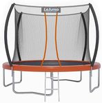 LeJump 10FT/305cm Trampoline Recreational Big Trampoline with Safety Enclosure, ASTM Approved Outdoor Trampolines for Adults and Kids, Oragne