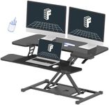 FLEXISPOT 36 inch Standing Desk Converter Height Adjustable Sit to Stand Up Desk Workstation, Dual Monitor and Laptop Desk Riser with Wide Keyboard Tray, Black