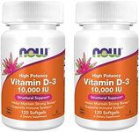 NOW Foods Vitamin D-3 10,000 Iu 120 Soft Gels (2 Pack)