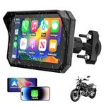 Motorcycle CarPlay 5" IPS Touch Screen with Wireless CarPlay and Android Auto, IP67 Waterproof Motorbike GPS, Dual Bluetooth Music via Helmet, Navigation, Siri & Google