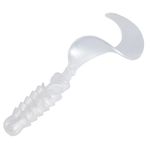 Dr.Fish 10 Pack Grub Fishing Lures 4" Soft Plastic Baits Worm Grub Bass Fishing Lures Swimbait Walleye Saltwater Freshwater Pearl