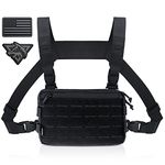 WYNEX Tactical Chest Rig Pack for Men, Running Chest Bag with Front Loop Airsoft Recon Chest Rigs for Hunting Outdoor EDC