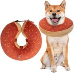 BINGPET Dog Inflatable Recovery Collar - Soft Pet Surgery Collar for Dogs & Cats, Comfortable Protective E Collar Prevent from Licking, Biting Wound, Cute Donut Design