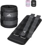 Ankle Weight, Wrist Leg Arm Weights for Women Men with Adjustable Straps, A Pair of 20LBS(10 LB Each Weight) Strength Training Weighted for Walking Yoga Jogging Running Dance, Black