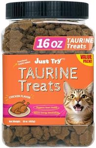 Just Try 16 OZ Taurine Treats with Coenzyme Q10 for Cats - Coq10 & Taurine for Cat to Support Feline Heart Health - Chicken Flavored Chews - Vitamins Snacks Treats